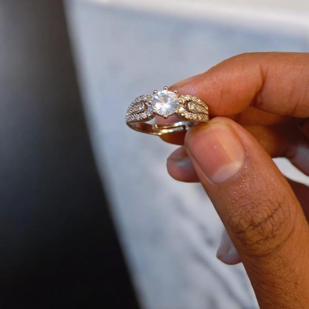 Modern Design Zircon Anniversary Ring