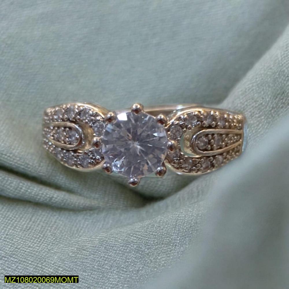 Modern Design Zircon Anniversary Ring