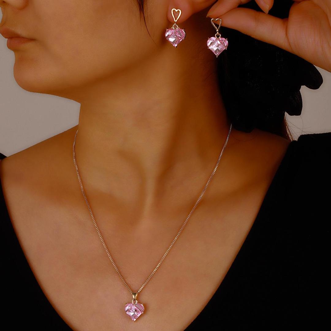 Gold Plated Zircon Necklace Set