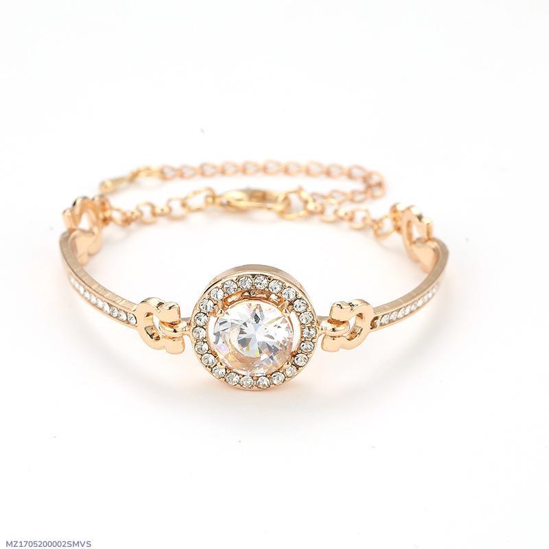 1 Pc Gold Plated Rhinestone Chain Bracelet