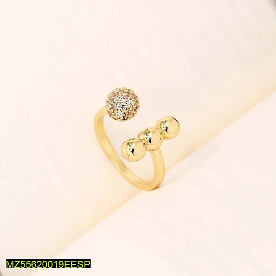 Zircon Circle Open Ball Ring For Girls